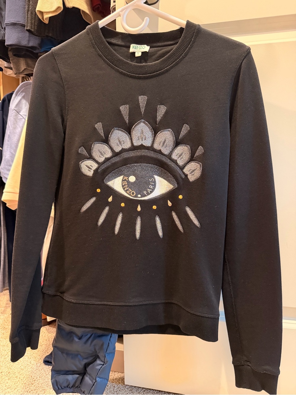 Kenzo Black Eye Graphic Crewneck Sweatshirt